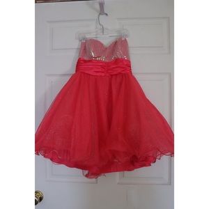Hot Pinky Peach Speechless Homecoming/Prom Dress